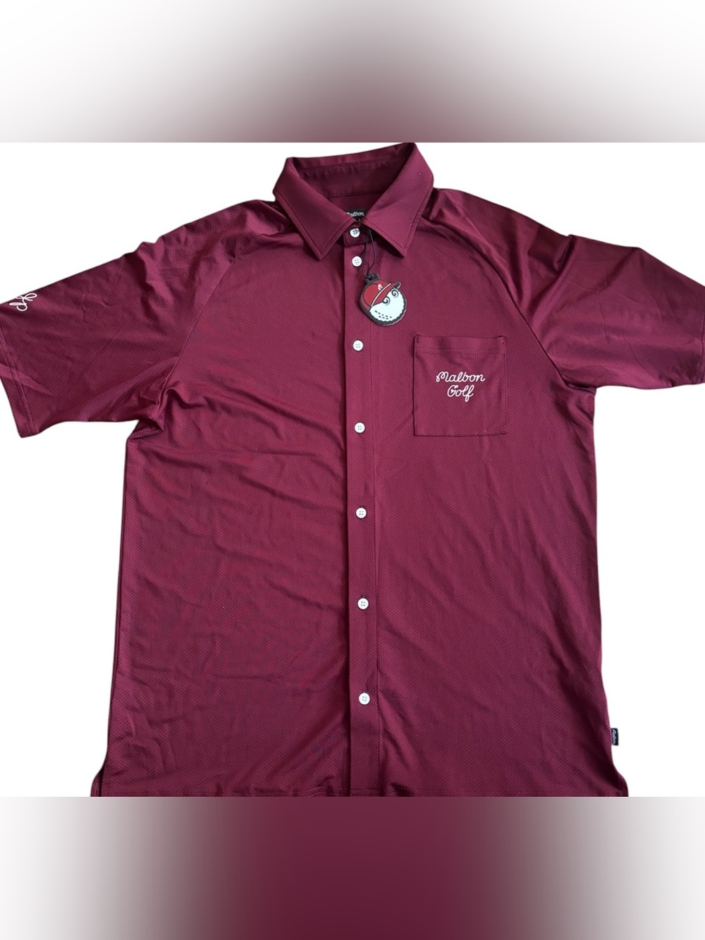 NWT Malbon X Jesper Parnevik Osprey Men's Polo Cardinal Size S Golf